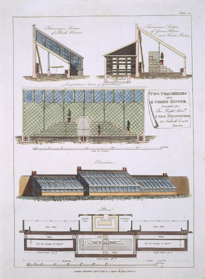 Progetto per due pescherie e una serra, 1806 da English School