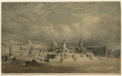 Progetto per un Monumento Navale Nazionale per Trafalgar Square da English School