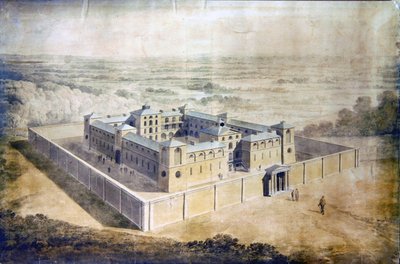 Progetto per una prigione neoclassica, c.1790 da English School