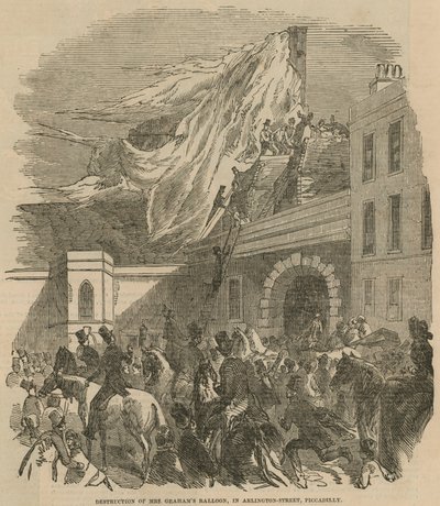 Distruzione del pallone di Mrs Graham in Arlington Street, Piccadilly da English School