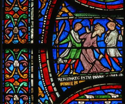 Dettaglio dalla Finestra dei Miracoli raffigurante la storia di Matilde di Colonia da English School