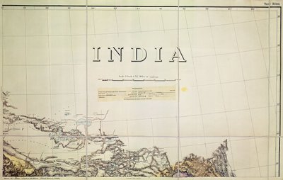 Dettaglio di una mappa del confine India-Tibet da English School