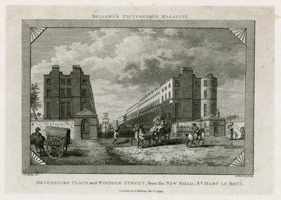Devonshire Place e Wimpole Street dalla New Road, St Marylebone da English School