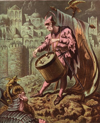 Il tamburino di Diabolus davanti alle mura di Mansoul da English School
