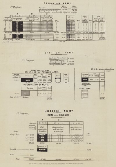 Diagrammi illustrativi del piano di riorganizzazione dell