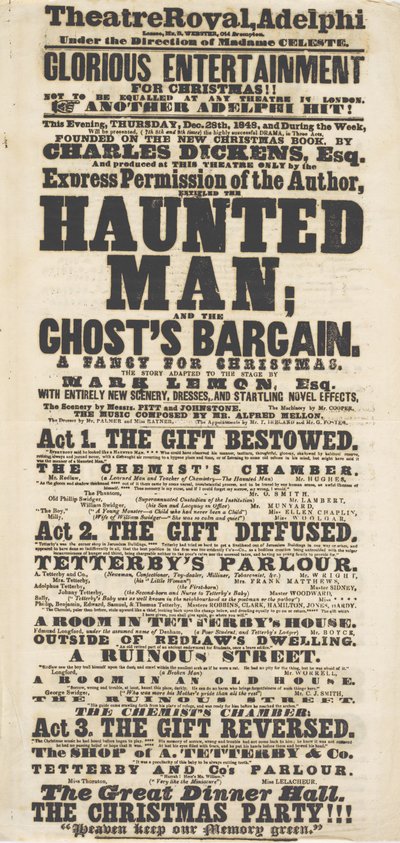 Manifesto di Dickens: The Haunted Man, all