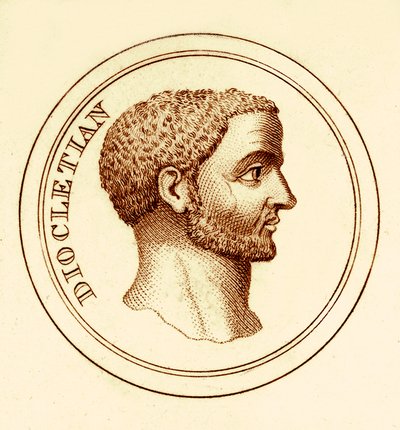 Diocleziano, illustrazione da Il Dizionario Storico Universale di George Crabb, pubblicata nel 1825 da English School