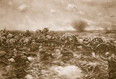 Difficoltà nel trasporto dei cannoni, 1914-19 da English School