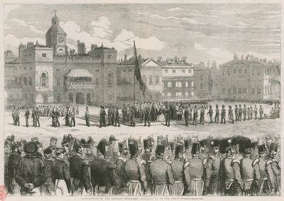 Distribuzione delle medaglie della Crimea da parte di Sua Maestà ai Horse Guards da English School