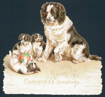 Cane e cuccioli, Cartolina di Natale da English School