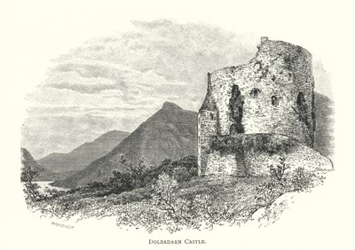 Castello di Dolbadarn (incisione) da English School