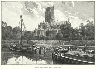 Doncaster, da nord-ovest (incisione) da English School