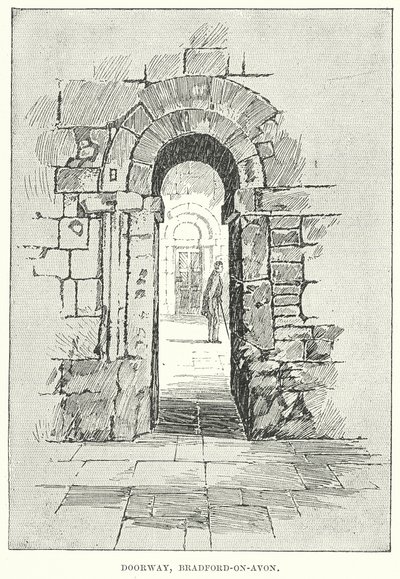 Portale, Bradford-on-Avon (incisione) da English School