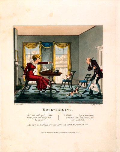 Incastro a coda di rondine, inciso da George Hunt, pubblicato da Thomas Mclean, 1827 da English School