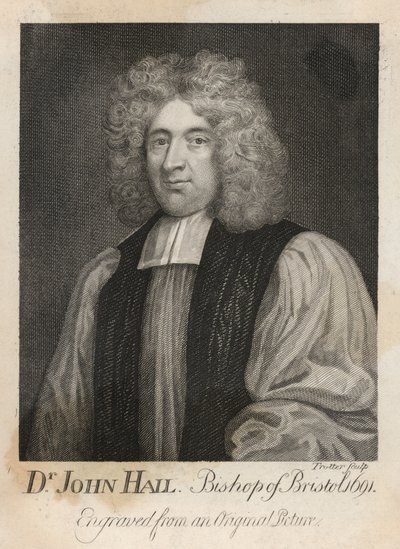 Dr John Hail, vescovo di Bristol nel 1691 da English School