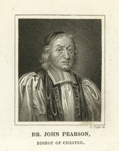 Dr John Peason, Vescovo di Chester (incisione) da English School