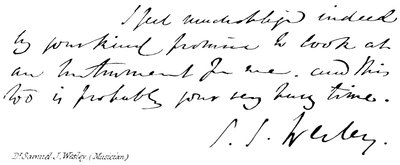 Dr Samuel J Wesley da English School