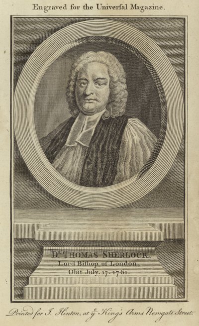 Dr Thomas Sherlock, Vescovo di Londra da English School