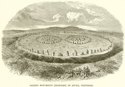 Monumenti druidici (restaurati) ad Abury, Wiltshire da English School