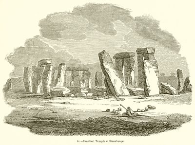 Tempio druidico a Stonehenge da English School