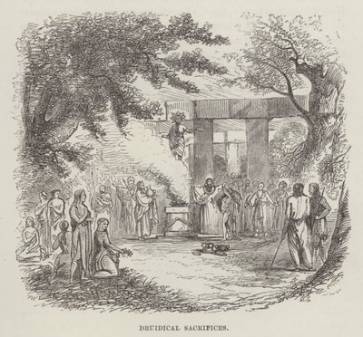 Sacrifici druidici (incisione) da English School