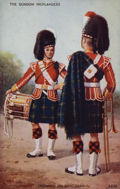 Tamburino e musicista dei Gordon Highlanders da English School