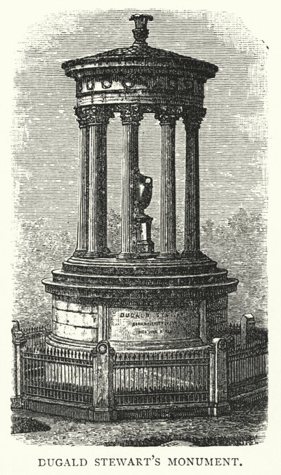 Monumento di Dugald Stewart (incisione) da English School
