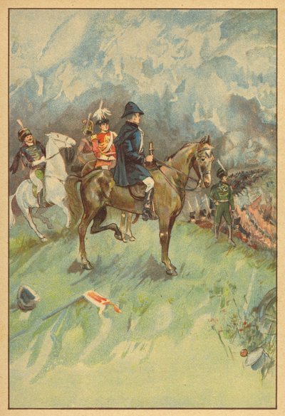 Duca di Wellington alla battaglia di Waterloo da English School