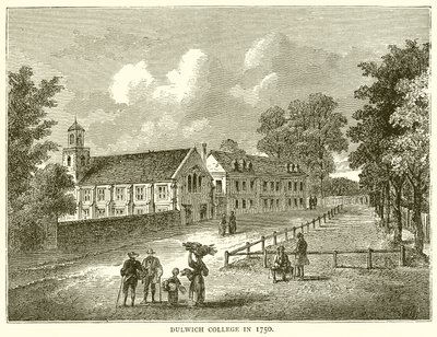 Collegio di Dulwich nel 1750 da English School
