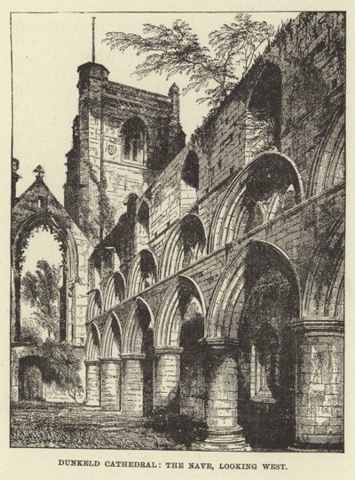 Cattedrale di Dunkeld, la navata, vista verso ovest da English School