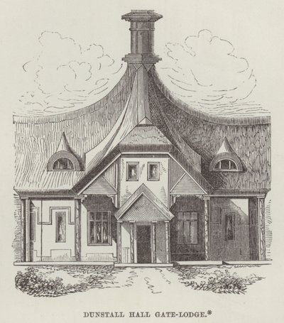 Dunstall Hall Gate-Lodge (incisione) da English School