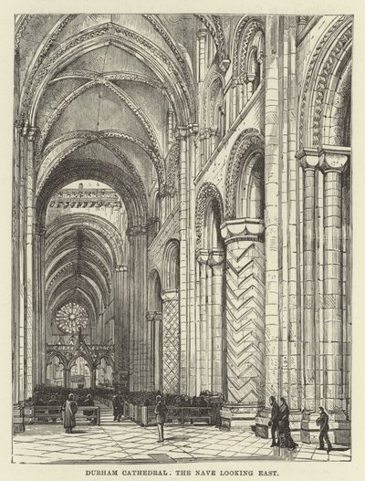 Cattedrale di Durham, la navata guardando a est da English School