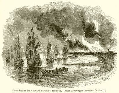 Flotta olandese nel Medway: Incendio di Sheerness da English School