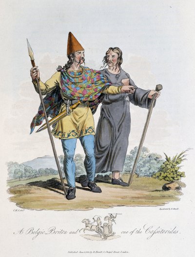 Olandese e guerriero - in "Celti e Goti, costumi degli abitanti delle Isole Britanniche del primo VI secolo e delle nazioni gotiche della costa occidentale del Baltico", di S.R. Meyrick e Ch. Smith da English School