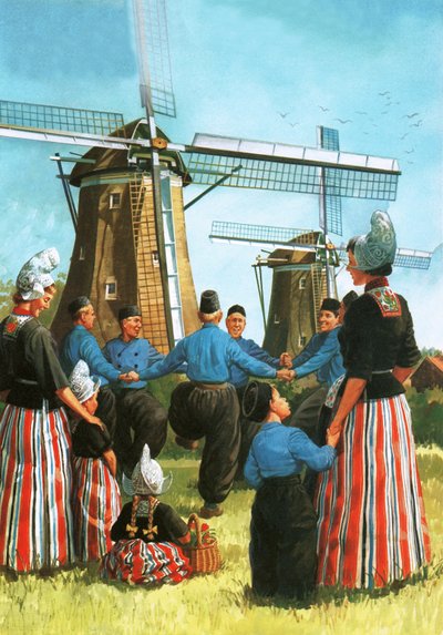 Danza olandese chiamata De Zevensprong, o Sette Salti da English School