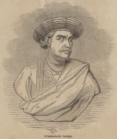 Dwarkanath Tagore (incisione) da English School
