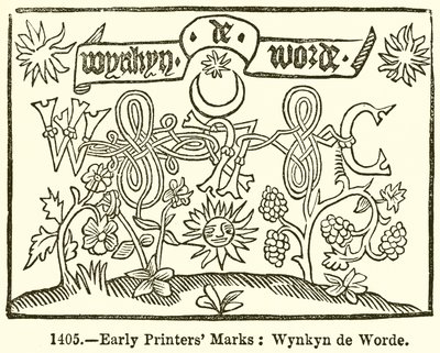 Marchi dei primi stampatori: Wynkyn de Worde da English School