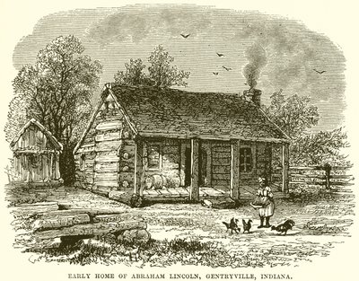 Prima casa di Abraham Lincoln, Gentryville, Indiana da English School
