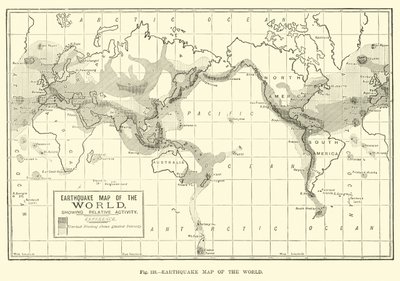 Mappa dei terremoti del mondo da English School