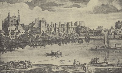 Veduta orientale del collegio, 1742 (incisione) da English School