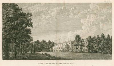 Facciata est di Strawberry Hill, Twickenham, Londra da English School