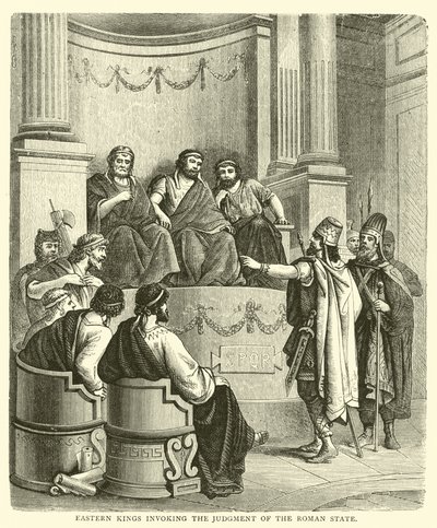 Re orientali che invocano il giudizio dello Stato romano da English School