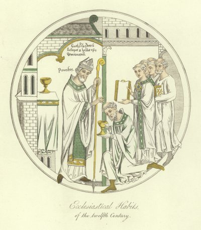 Abiti ecclesiastici del XII secolo da English School