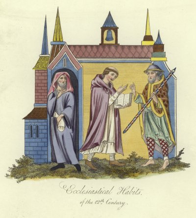 Abiti ecclesiastici del XII secolo da English School