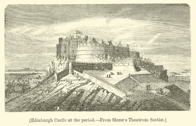 Castello di Edimburgo al periodo da English School