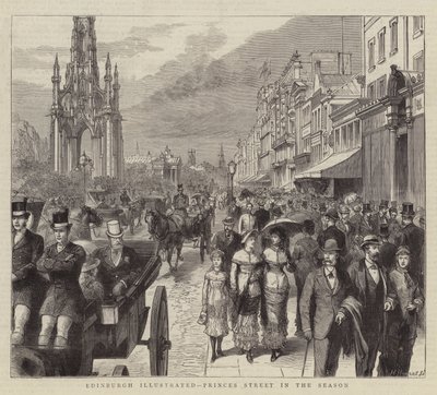 Edimburgo illustrata, Princes Street nella stagione da English School
