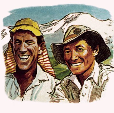 Edmund Hilary e Sherpa Tenzing da English School