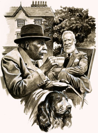 Edward Elgar e George Bernard Shaw prendono il tè da English School