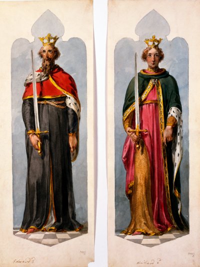 Edoardo II e Riccardo I da English School