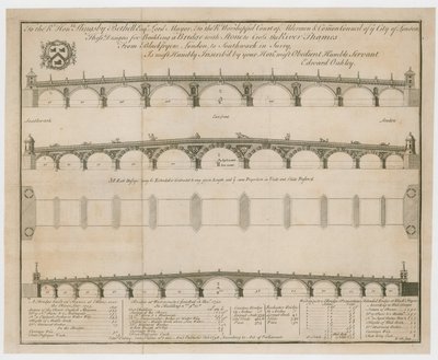 Progetti di Edward Oakley per il ponte di Blackfriars da English School